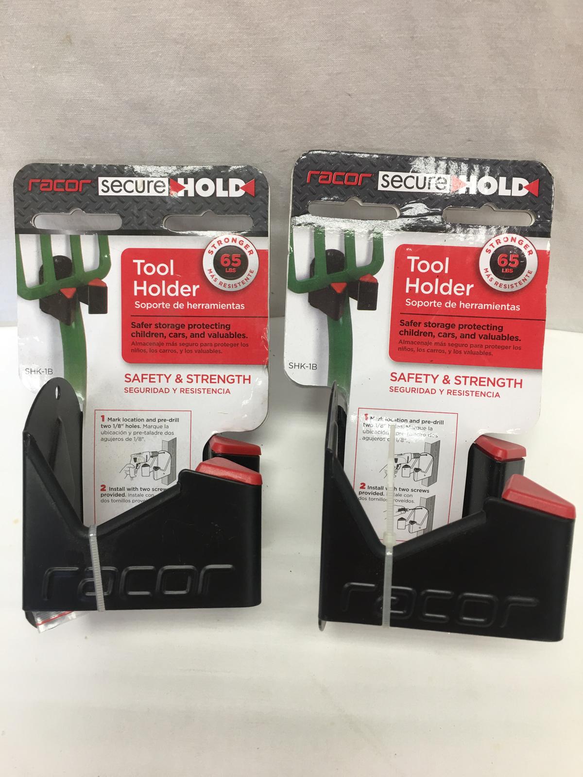 (2) RACOR Secure Hold Tool Holders/Holds 65lb