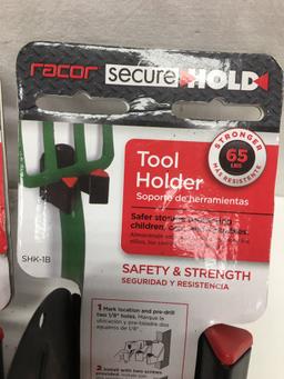 (2) RACOR Secure Hold Tool Holders/Holds 65lb