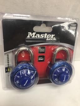 Master Lock 2 Pack Combination Locks/Blue