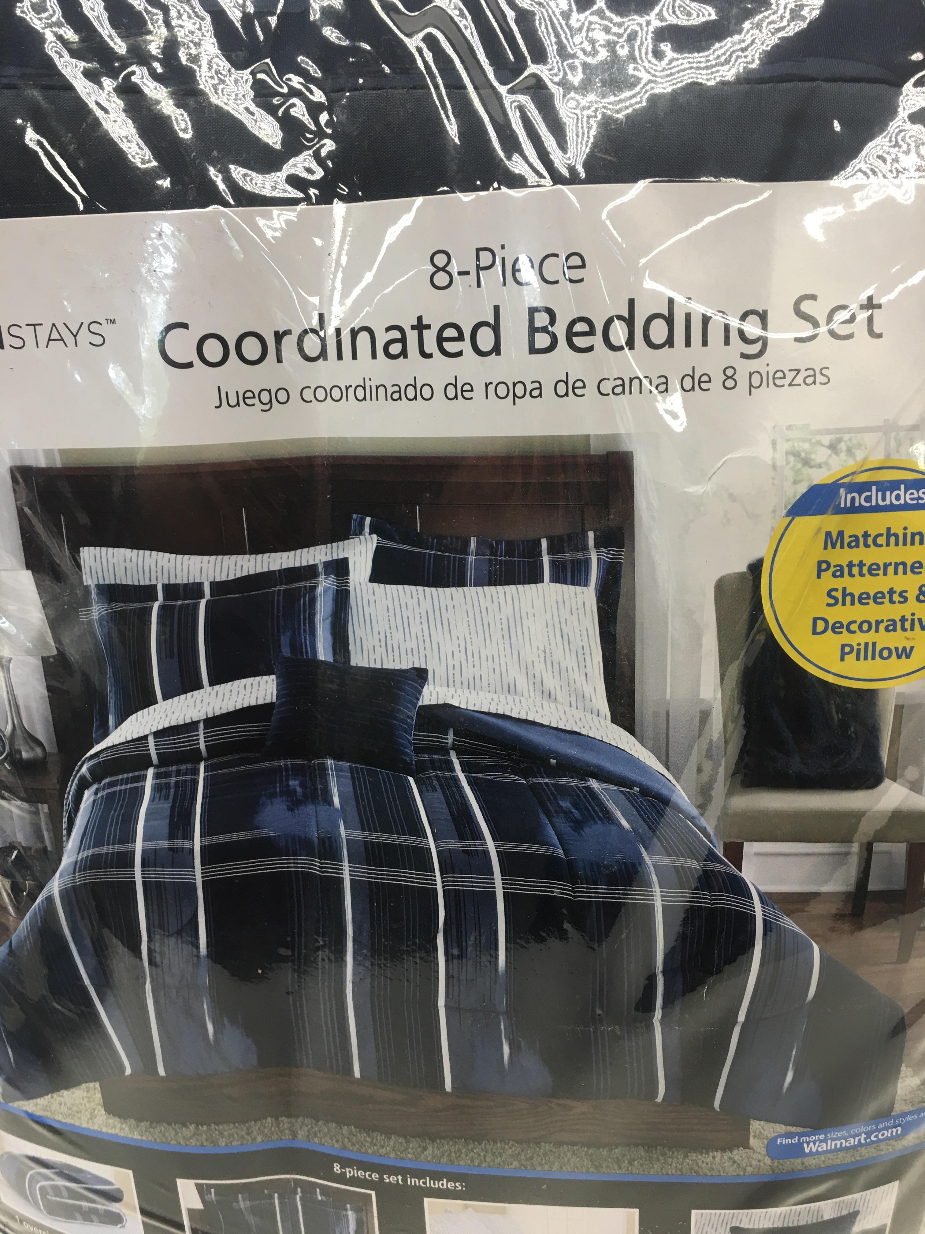 MainStays Full 8 Piece Coordinated Bedding Set