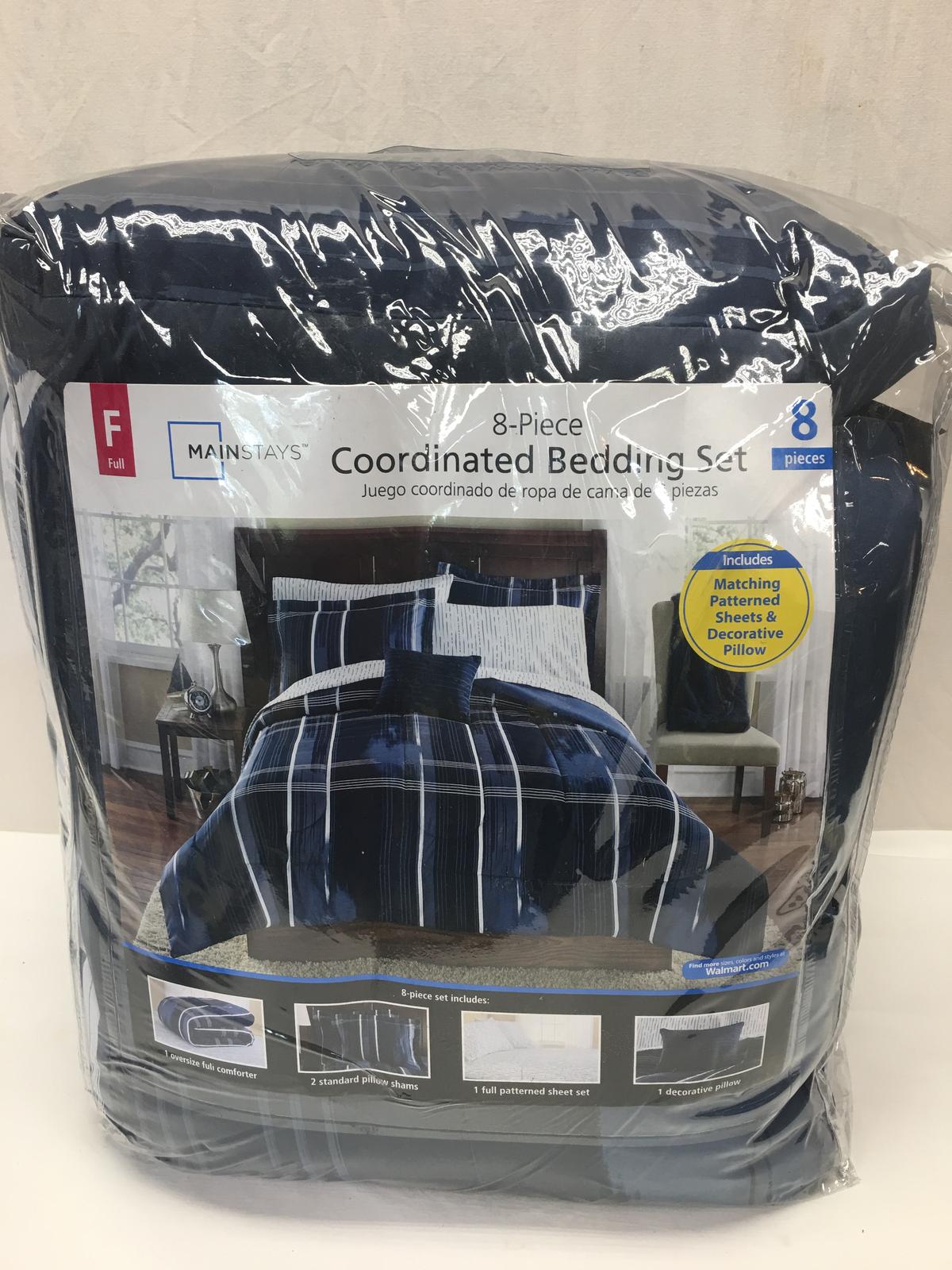 MainStays Full 8 Piece Coordinated Bedding Set