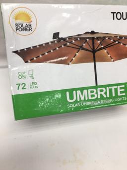 Touch of Eco Solar Powered Umbrite/Solar Umbrella String Lights