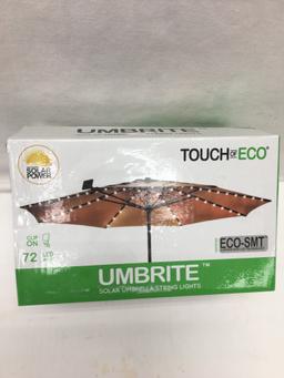 Touch of Eco Solar Powered Umbrite/Solar Umbrella String Lights