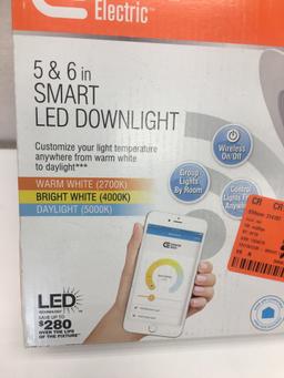 Commercial Electric 5 & 6 Inch Smart LED Downlight/Wireless On/Off, ETC