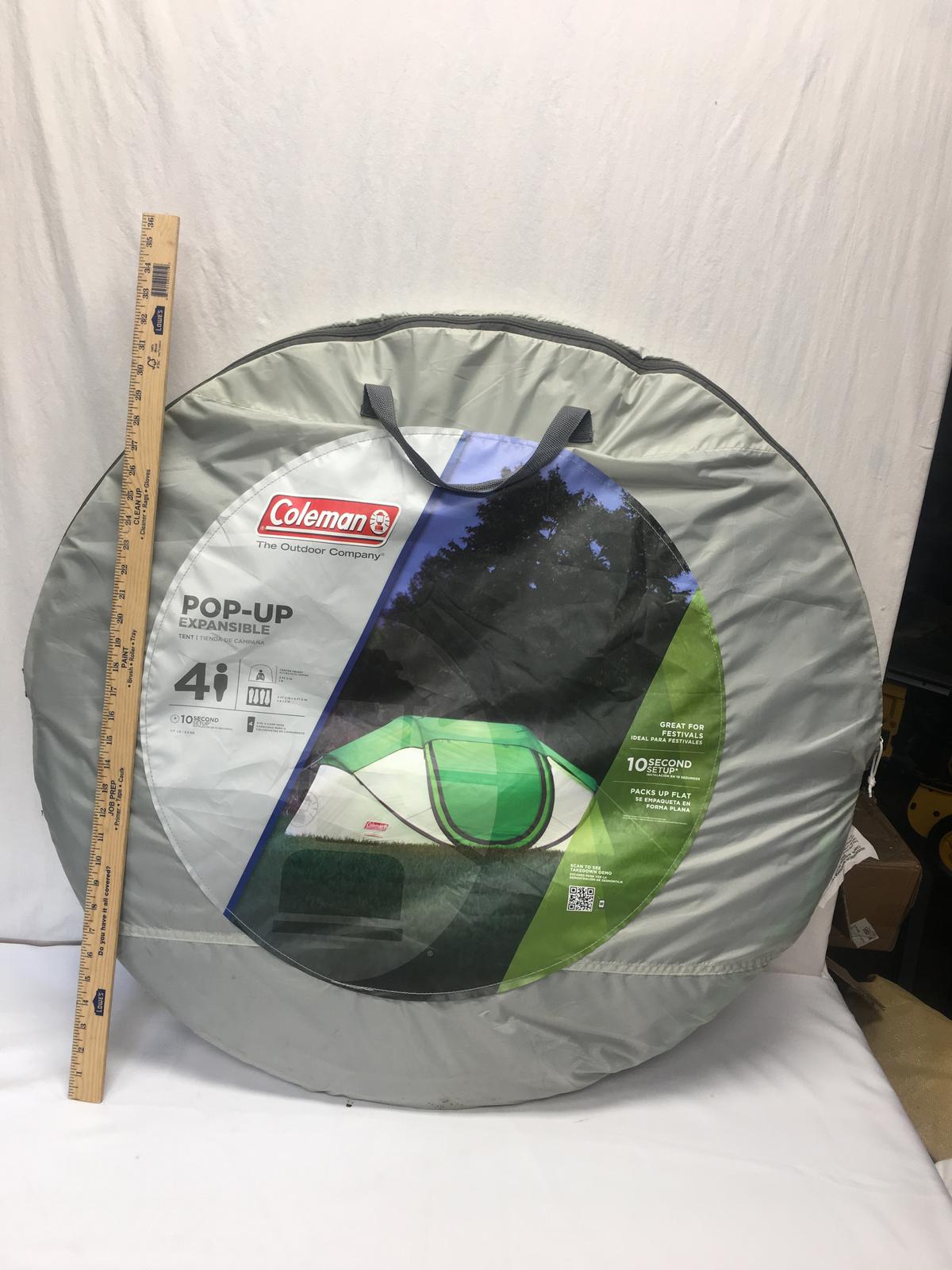 Coleman 4 Person Pop Up Tent/Pitch in 10 Seconds (Local Pick Up Only)