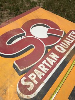 Large SQ Spartan Quality Feeds Metal Sign (59 Inches Tall X 47 1/2 Inch Wide (Local Pick Up Only)