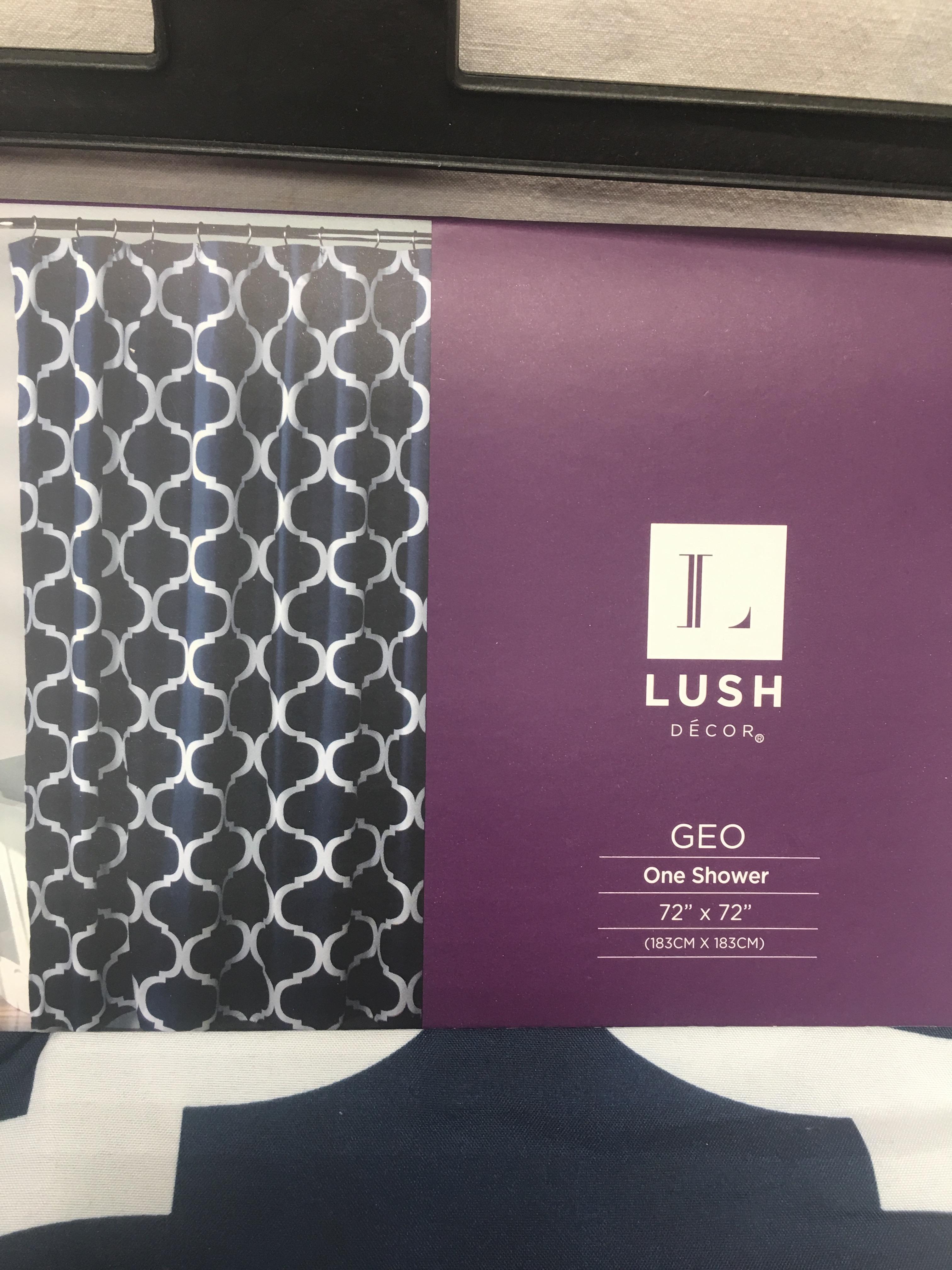 LUSH Décor Geo Shower Curtain/72in X 72in