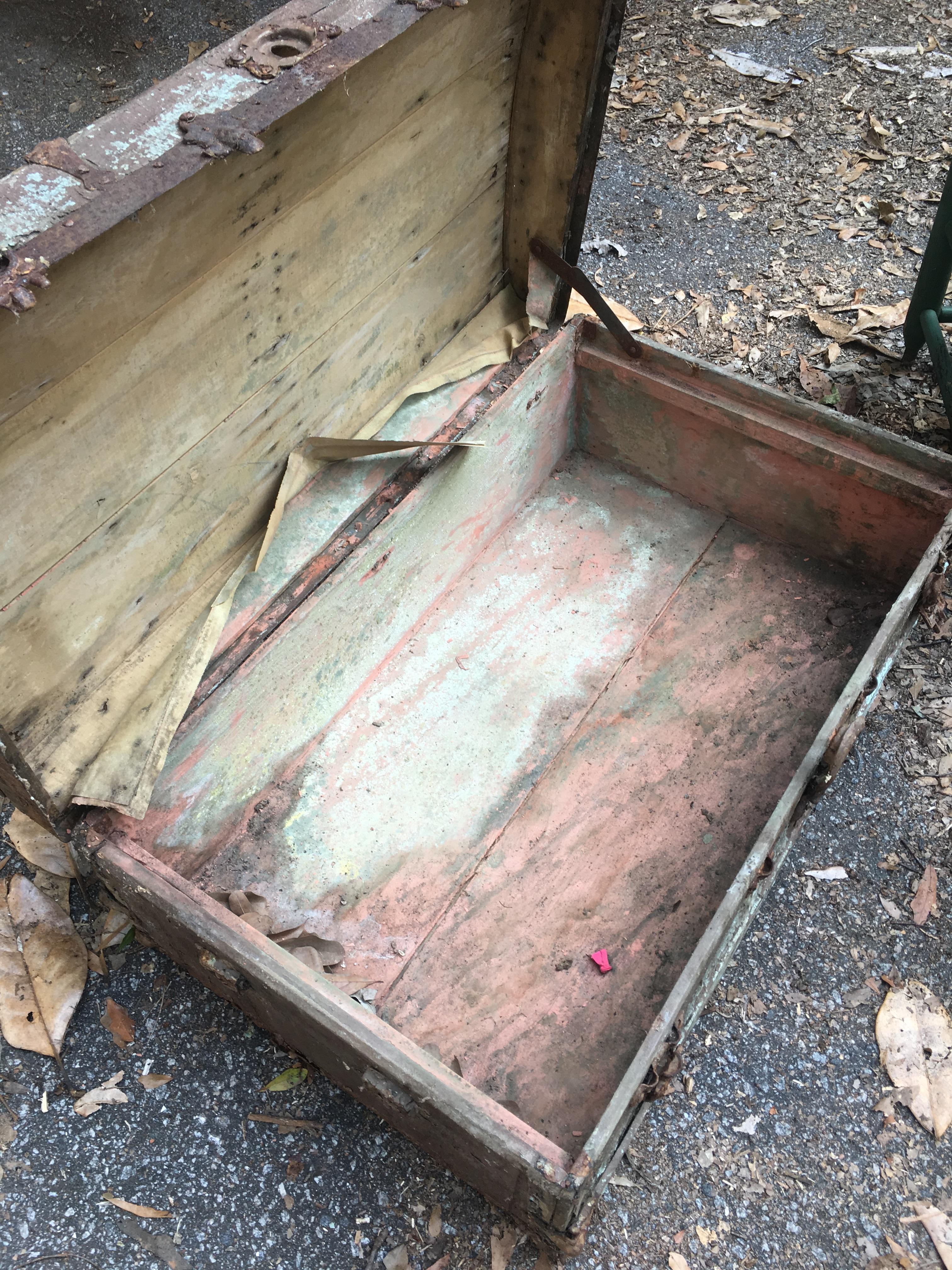 Box Lot/Chair, Stool, Old Wooden Foot Locker (Local Pick Up Only)