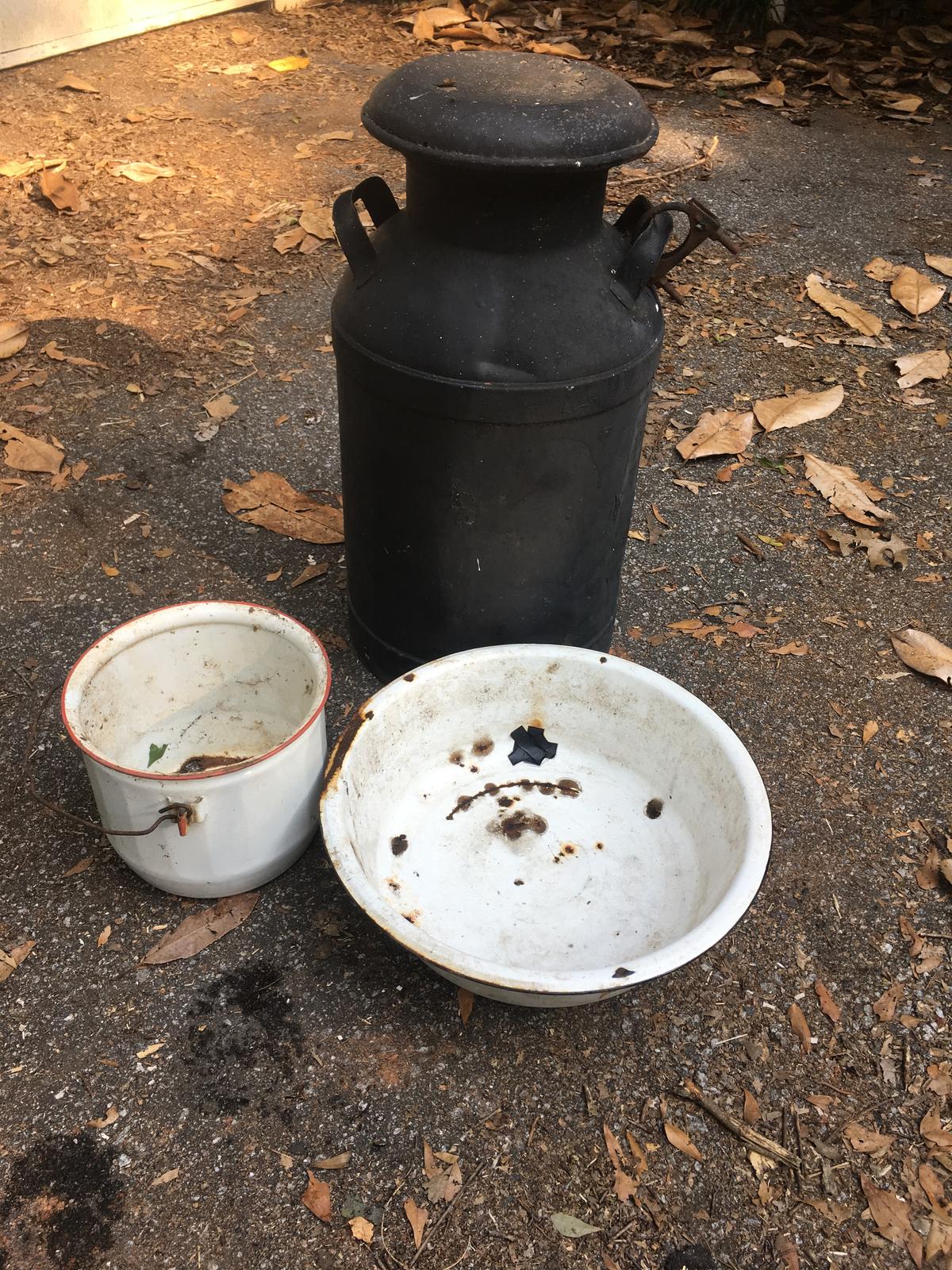 Box Lot/Metal Milk Can, ETC (Local Pick Up Only)