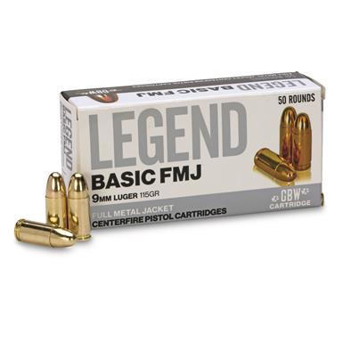 GBW 9MM FMJ 115 GR 50RD/BX 20 BX/CS