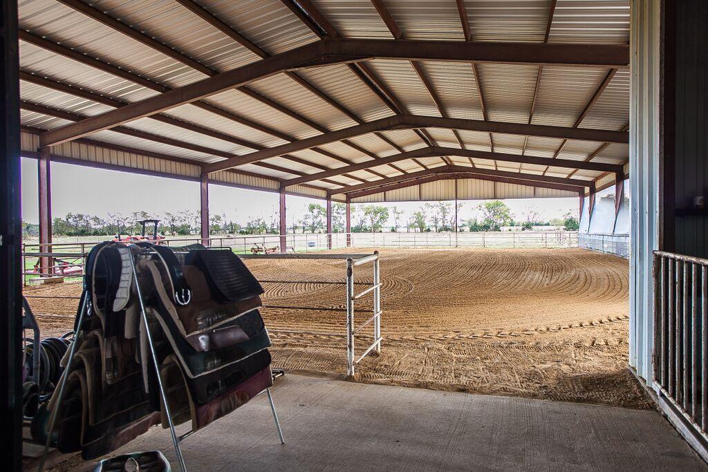 Tract 1: 19.3 Acres with 2512' Home, 13 Stall Barn, Covered & Outdoor Arenas, Horse Walker & Pasture