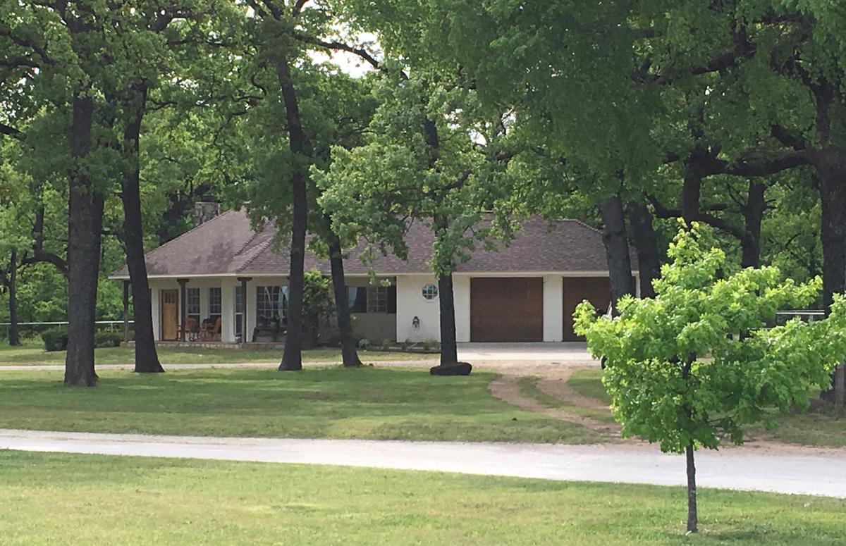 Tract 3: 1700' Brick 2 Bedroom Home nestled among mature Oaks and Elms on 3 Acres