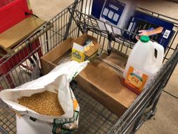 (1) Old Fashioned Popcorn Maker And Shopping Cart That Includes Salt