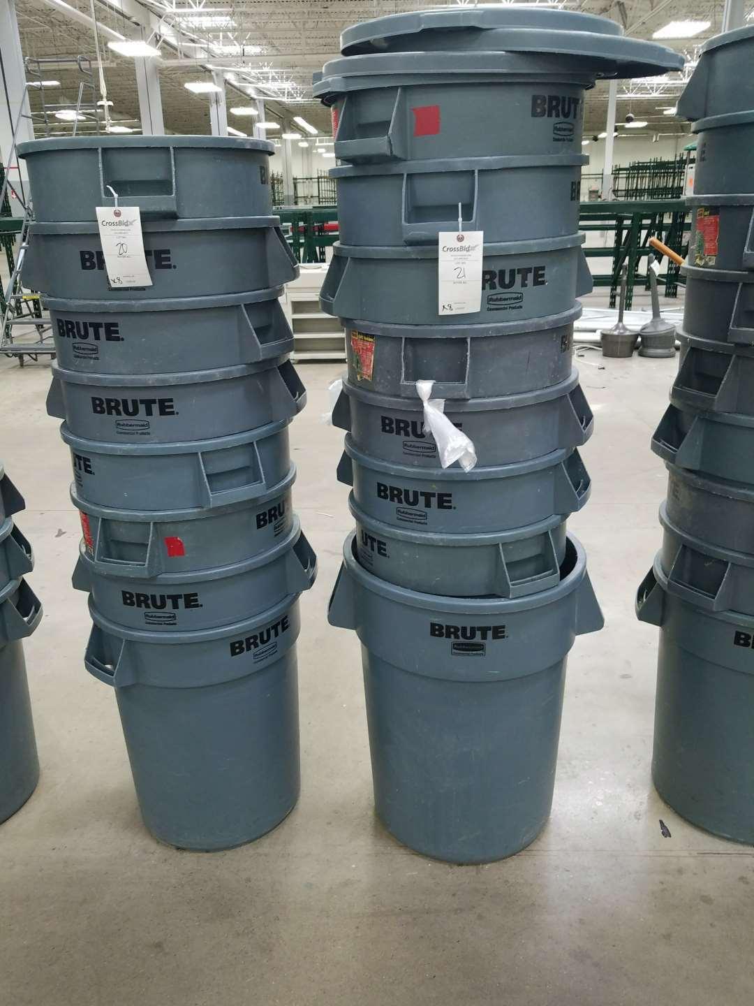 Rubbermaid Brute Plastic Trash Cans