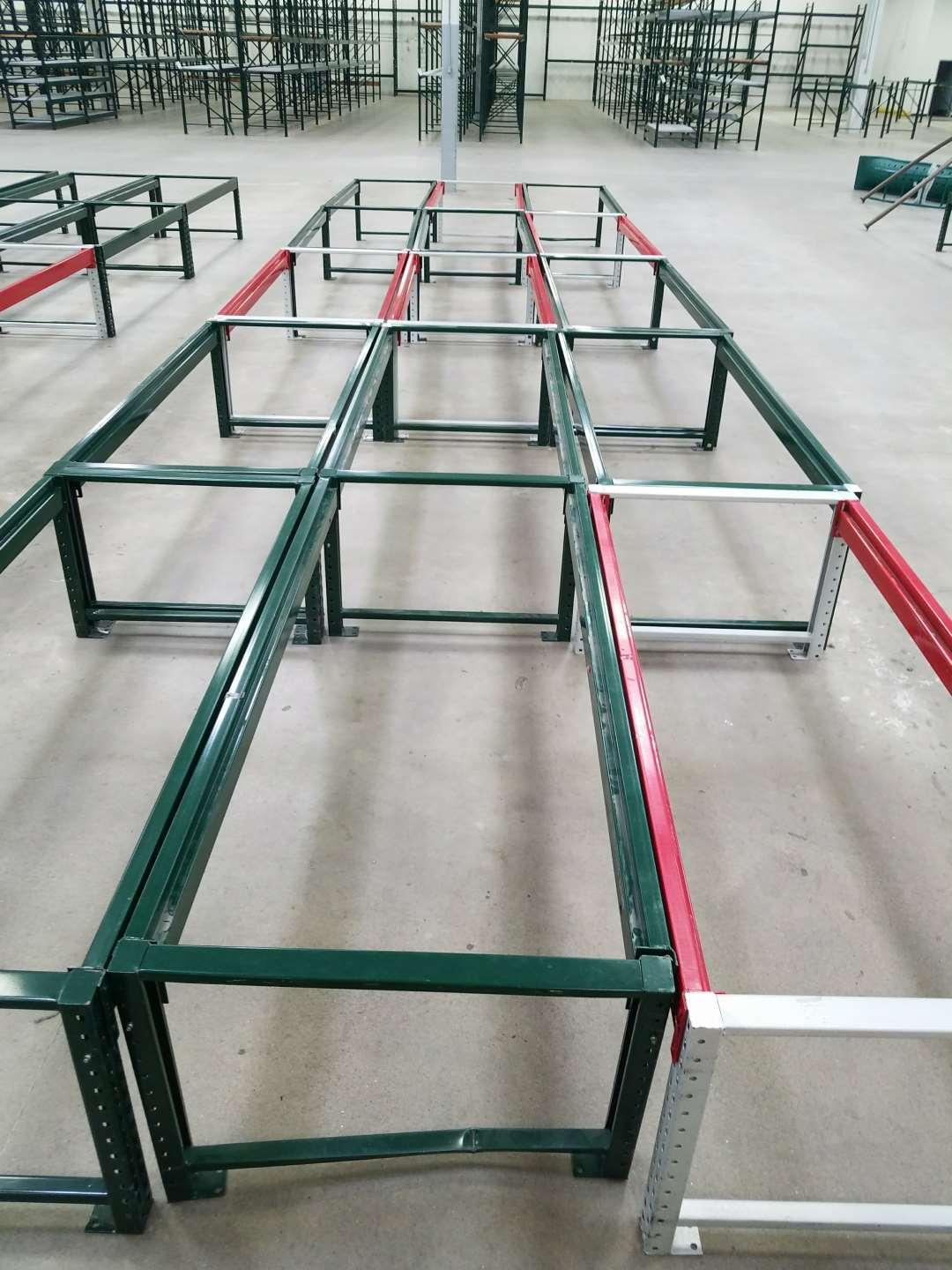 Sections Of Tear Drop Style Pallet Racking