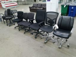 Padded Office Chairs (6)