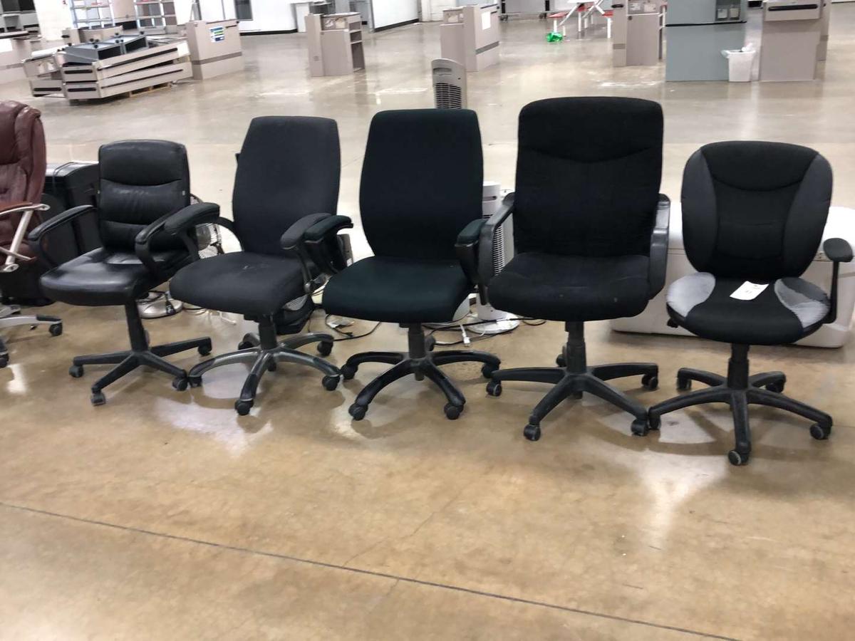 Rolling Padded Seat And Back Office Chairs