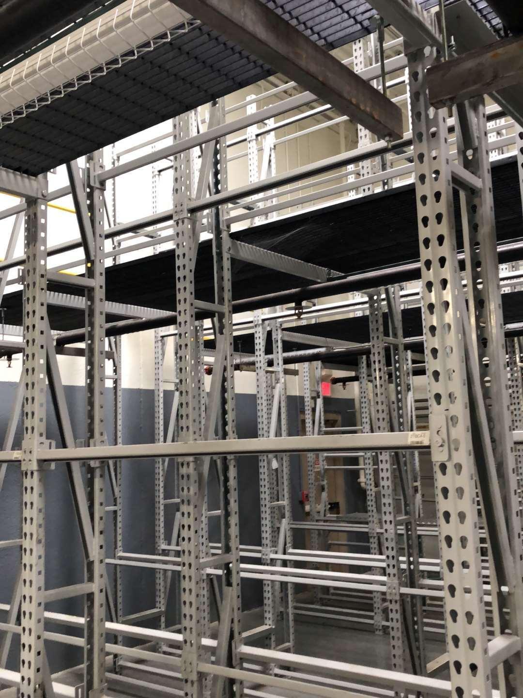 Tear Drop Tire Racking System With Mezzanine