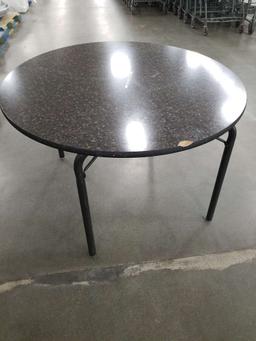 Wood Venire Top 48" Round Folding Tables