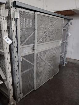 8ft Ridg U Rack Wearhouse Rack With Two Sliding Wire Mesh Doors