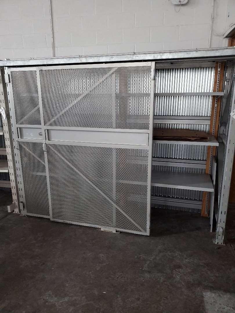 8ft Ridg U Rack Wearhouse Rack With Two Sliding Wire Mesh Doors