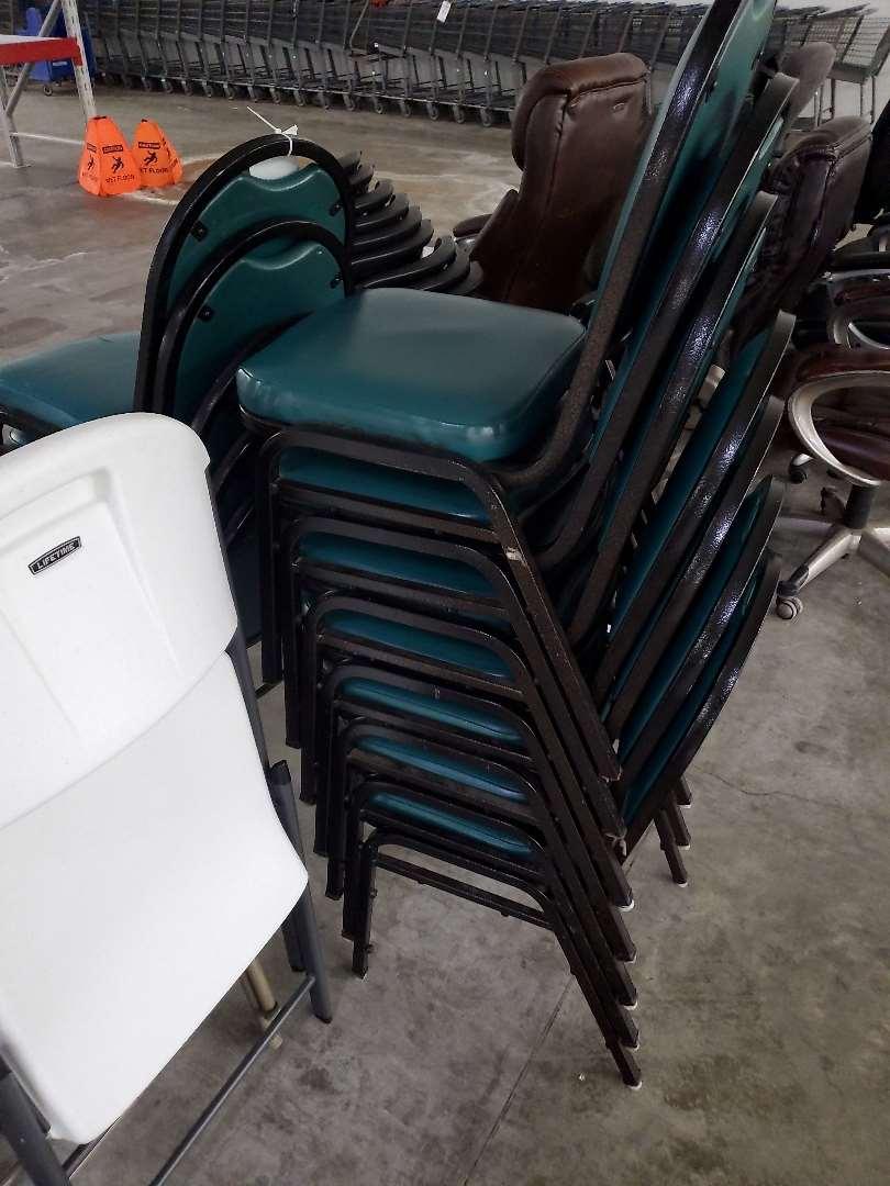 Steel Framed Padded Seat and Back Stackable Chairs
