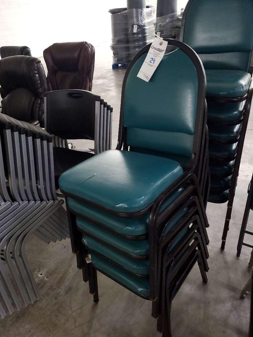 Steel Framed Padded Seat and Back Stackable Chairs