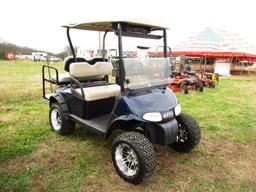 2013 EZ GO GOLF CART, 48 VOLT, S/N S097262, ELECTRIC, LIFTED W/ AFTER MARKET WHEELS, STEREO, BACKSEA