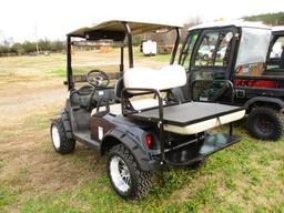 2013 EZ GO GOLF CART, 48 VOLT, S/N S097262, ELECTRIC, LIFTED W/ AFTER MARKET WHEELS, STEREO, BACKSEA