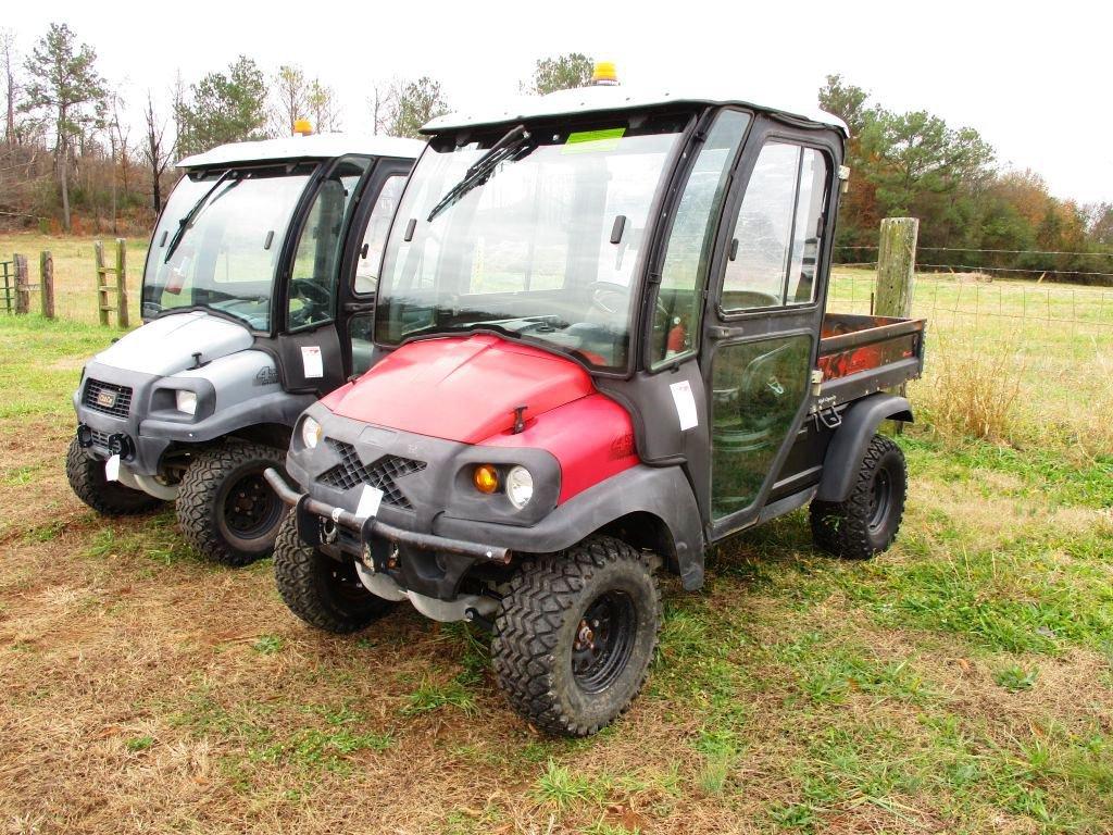 CLUB CAR XRT 1550 4WD, S/N RY1039132725, KUBOTA DIESEL ENG, MANUAL DUMP BED, ECAB, HEAT, 1670 MTR HR