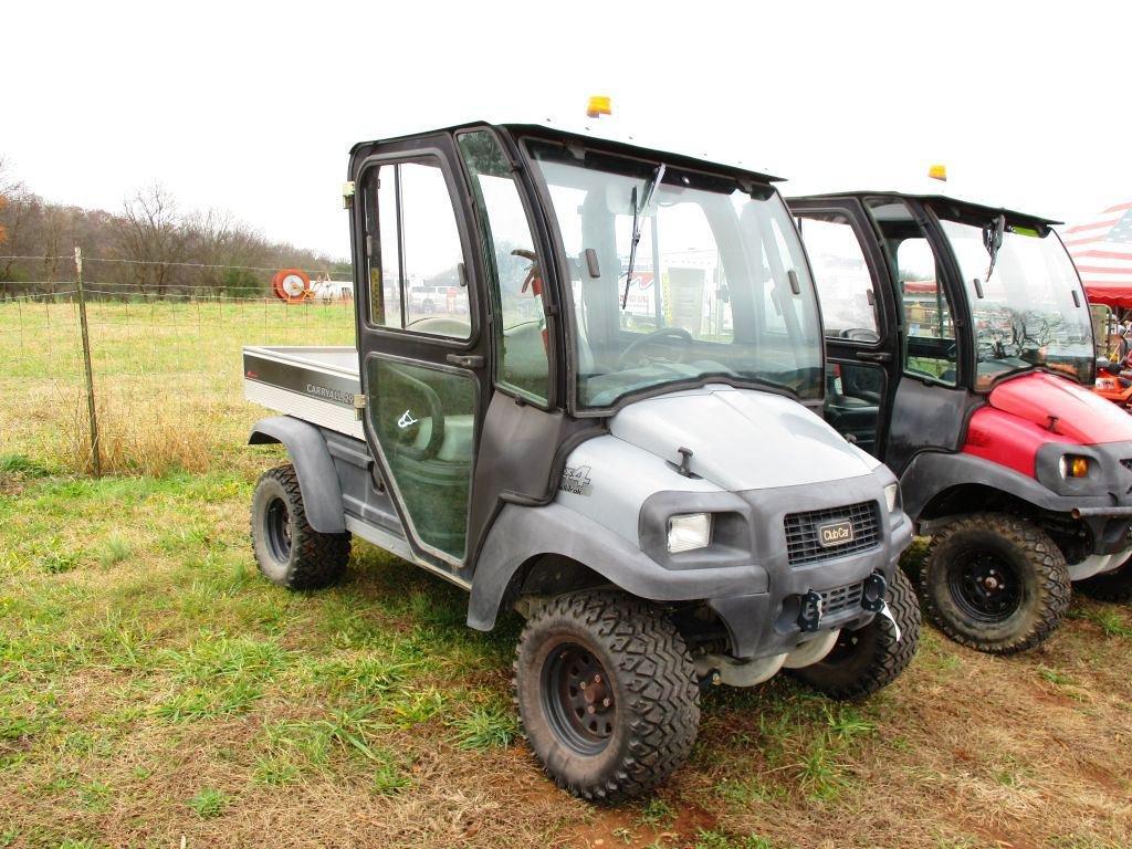 CLUB CAR CARRYALL 295 4WD, S/N RC1051160137, ECAB, MANUAL DUMP BED, 357 MTR HRS