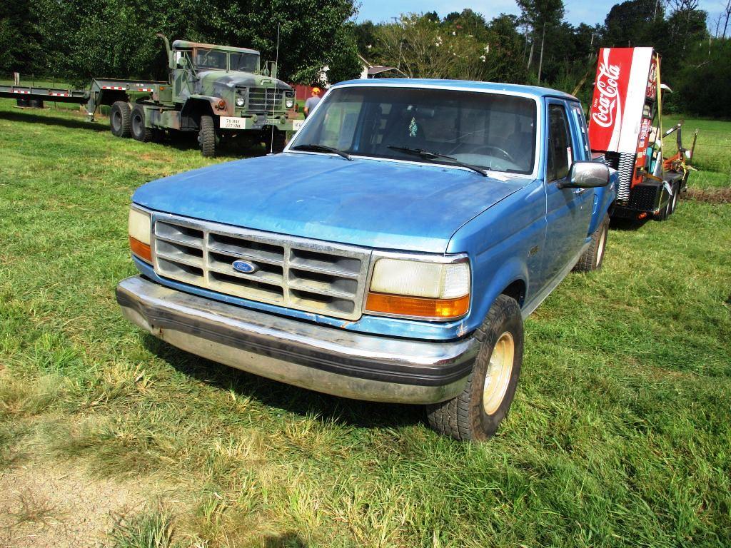 1992 FORD F150 FLARE SIDE TRUCK, VIN 1FTEX15Y7NKA62979, IN LINE 6 CYL ENG, 5 SPD TRANS, 206,027 ODO