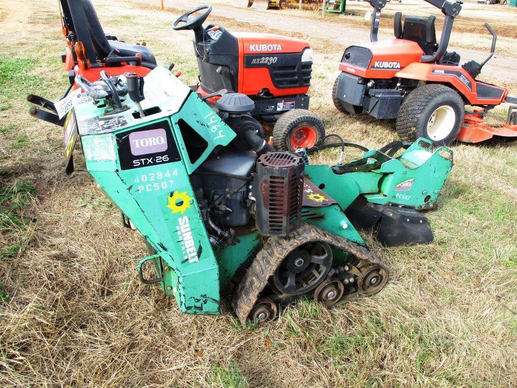 TORO STX26 MINI SKID STEER, S/N 312000110, GRINDER HEAD, 555 MTR HRS