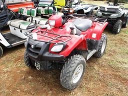 2007 SUZUKI VINSON QUADRUNNER 4X4 500 ATV, WARN 2500 LB WINCH, 381 MTR HRS