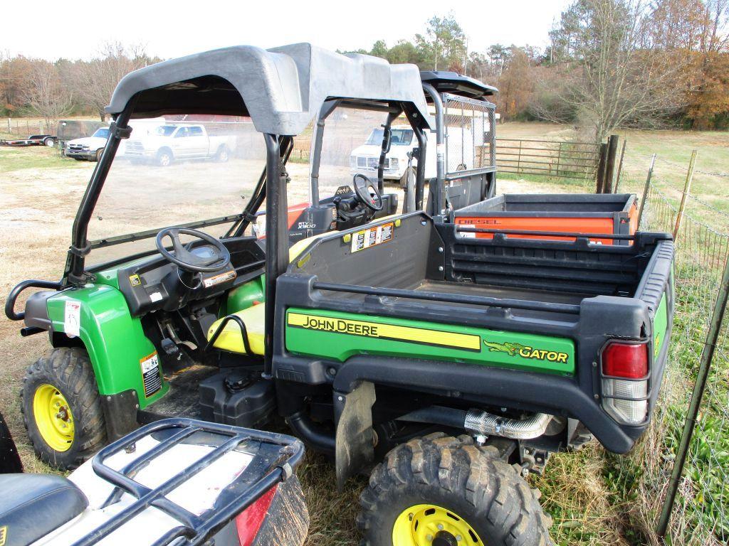 2013 JOHN DEERE 825I D0HC 4X4 ATV, S/N 1M0825GSJDM065014, WINDSHIELD, OROPS, MANUAL DUMP BED, 215.6