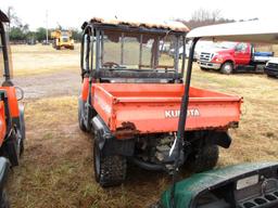 KUBOTA RTV900 4X4 ATV, S/N#88262 DIESEL ENGINE, OROPS, MANUAL DUMP BED