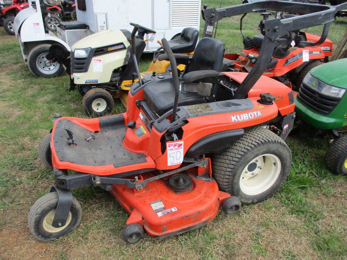 KUBOTA ZG23 ZERO TURN 48'' DECK, GAS ENG, OROPS