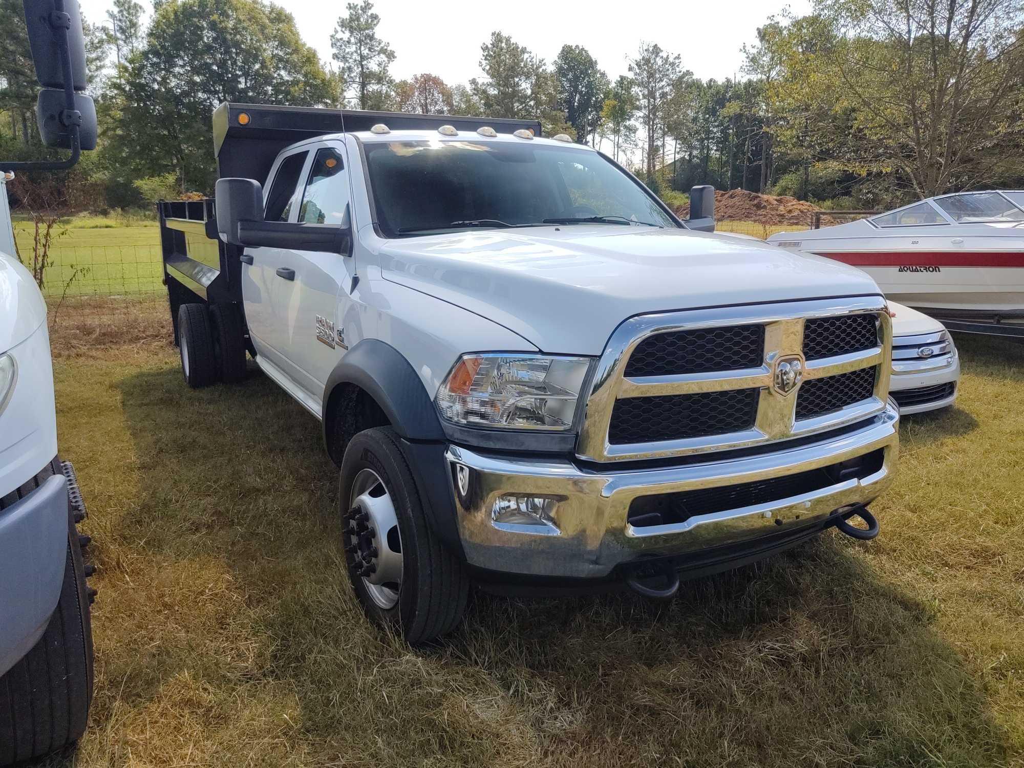 2014 DODGE 5500, VIN 3C7WRMFL9E6169819, 4DR, DUMP BED, 6.7L CUMMINS DIESEL ENG, AT, PW, PL, AC,