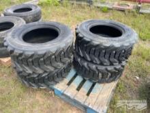 SET OF (4) 12-16.5 SKID STEER TIRES