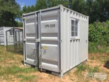 ENCLOSED 9' STORAGE CONTAINER W/SIDE ENTRY DOOR