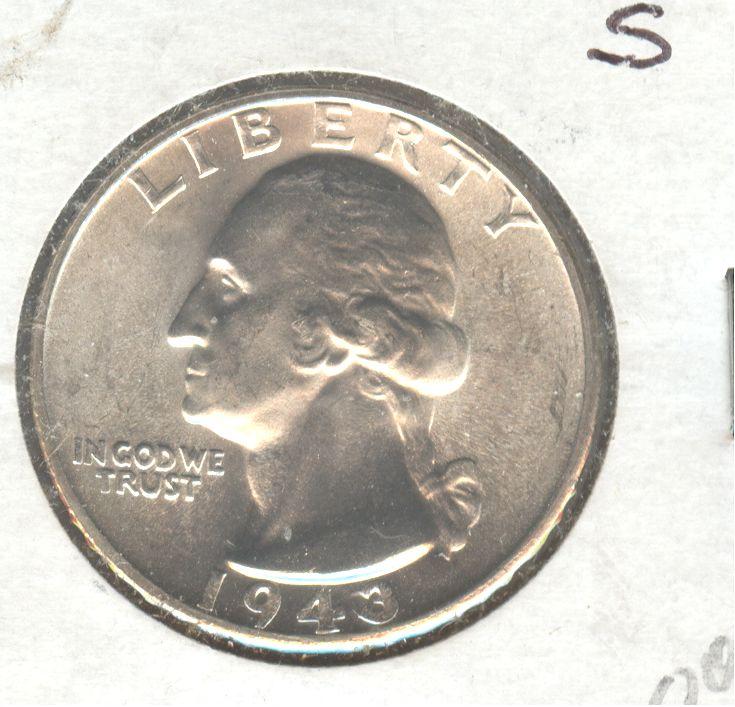 1943-S WASHINGTON QUARTER