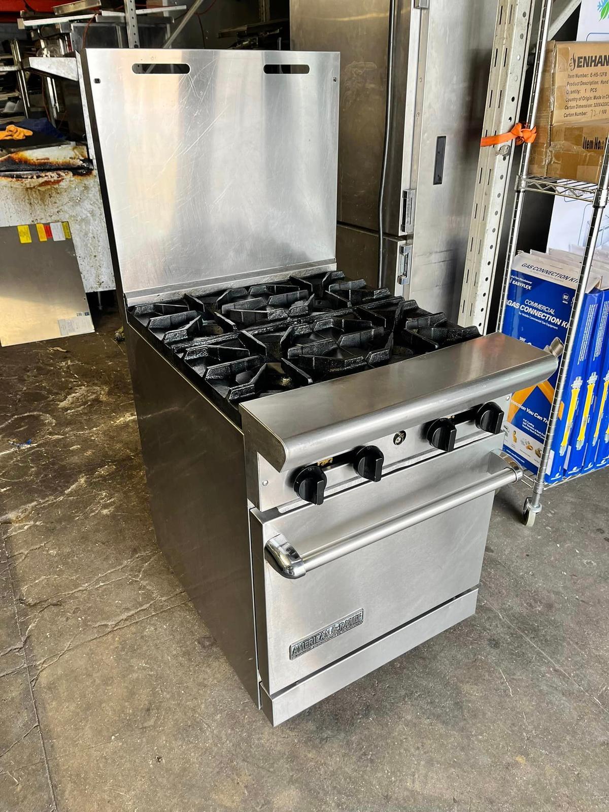 American Range 4 Burner Gas Range w/Oven Below