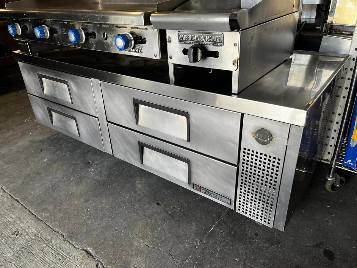 True 72" 4 Drawer Refrigerated Chef Base