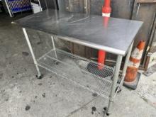 STL STL Worktable w/Casters 49 1/2” w x 24” d x 40” h