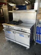 Imperial 24" Griddle, 6 Burner Gas Range & 2 Ovens Below