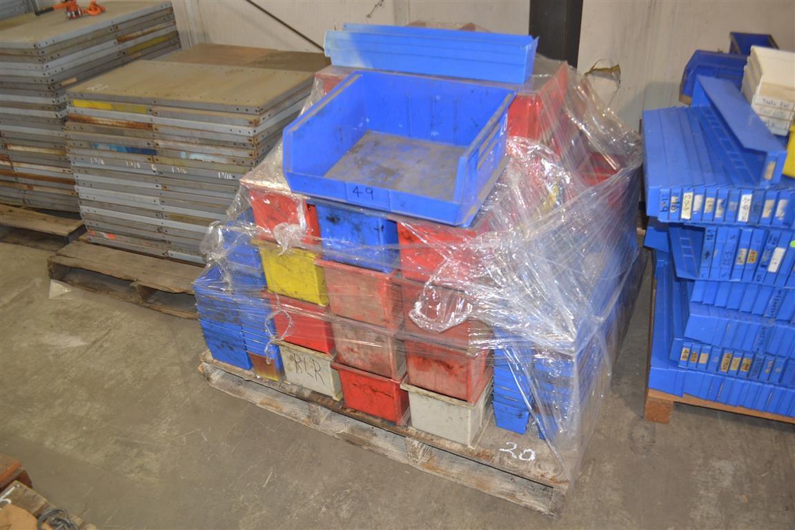 PALLET OF STORAGE BINS