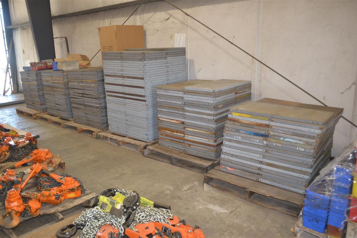 (6) PALLETS OF SHELVING W/STANDS AND HARDWARE