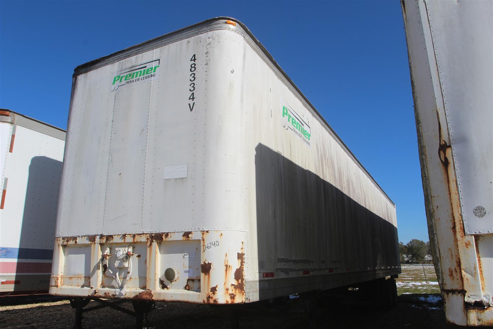 FRUEHAUF  48' Van Trailer, Rear Doors, Tandem Axles  ~