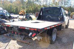 FORD F350 SALVAGE, 11' Steel Flatbed, Diesel Engine, Automatic Transmission, Single Axle  ~