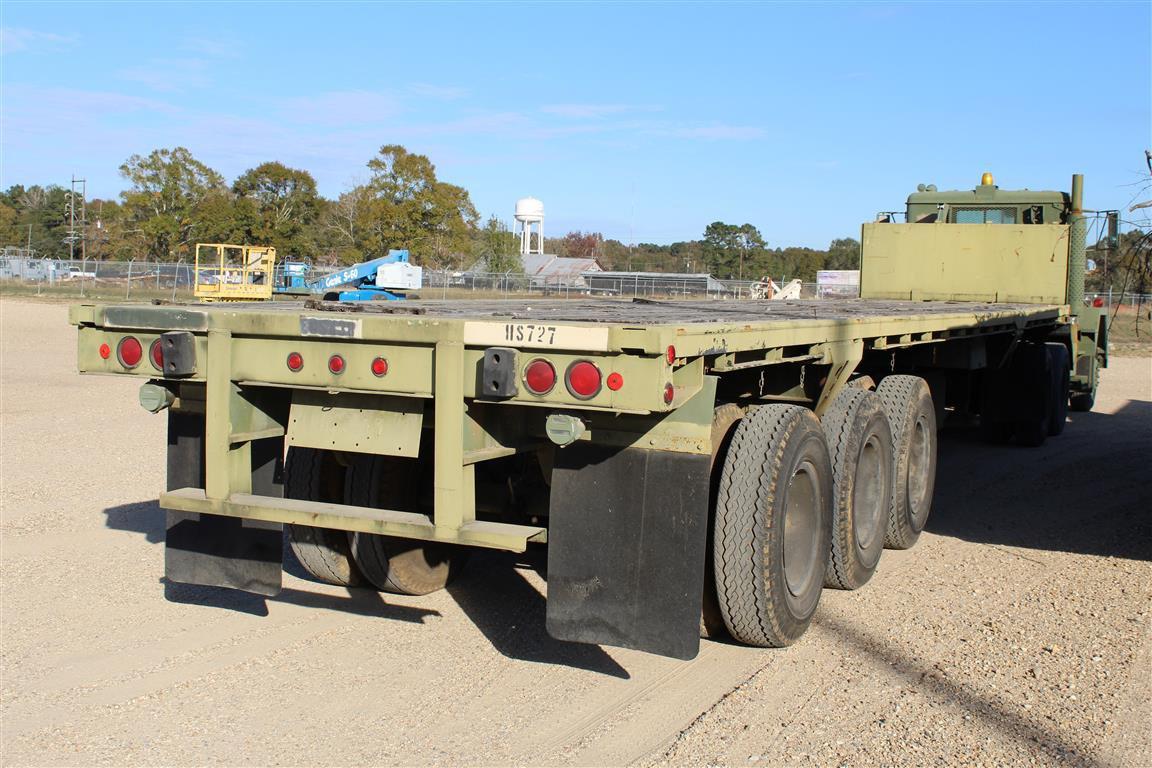 ARMY 40' FLATBED TRAILER W/ TRI AXLES . ~